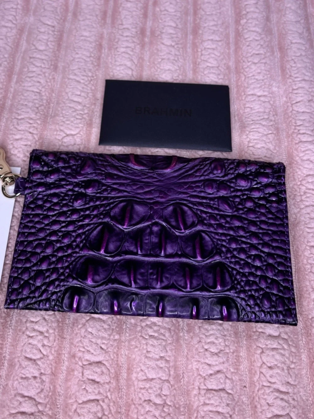 Brahmin Rare Mini Envelope Case in Ultraviolet Ombre Melbourne - Picture 5 of 6